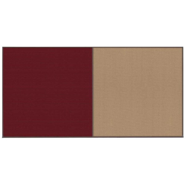 Enclosed Corkboard, 1 Door, 72"x36", 4" Fra